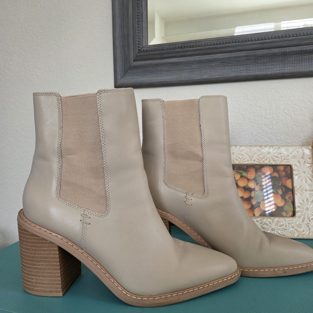 Cream Ankle Boots